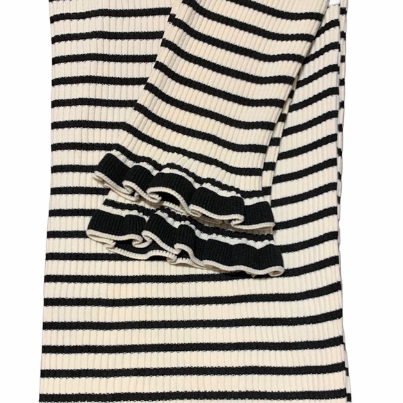 Zara knit black/cream striped cardigan - Picture 7 of 8